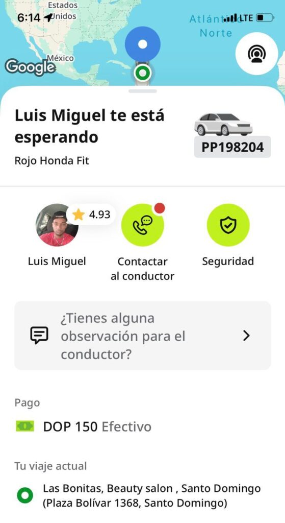 Taxista acusado de sustraer pertenencias a comunicadora Kemberlle Medina usó placa en la aplicación de Indrive diferente a la del vehículo