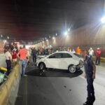 Restablecen tránsito en túnel de la avenida 27 de Febrero tras accidente múltiple