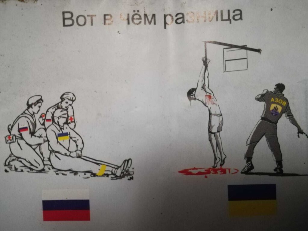 Los panfletos del ejército ruso para adoctrinar  que retratan a los ucranianos como salvajes