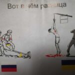 Los panfletos del ejército ruso para adoctrinar  que retratan a los ucranianos como salvajes
