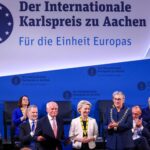 Felipe VI y Ursula von der Leyen defienden la independencia europea en la ceremonia de entrega del Premio Carlomagno: «Tenemos que confrontar las voces peligrosas»