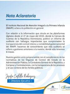 INAIPI responde a hallazgos de auditoría mientras cuestionan transparencia en gestión previa
