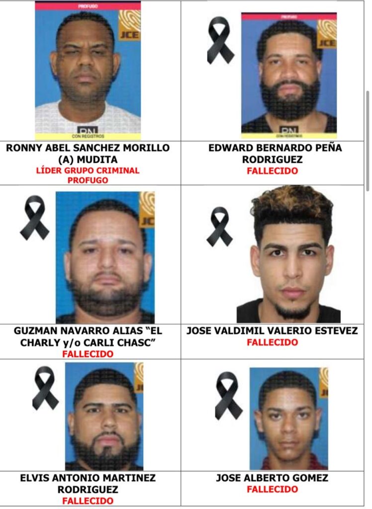 Policía identifica a cinco hombres abatidos en Santiago; pertenecían a una «estructura criminal»